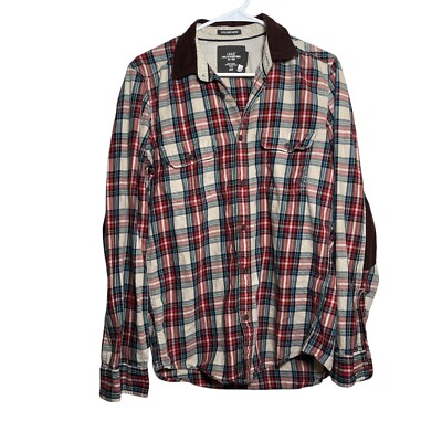 Logg Label Of Graded Goods Shirt Men's Small Plaid Button Up Fitted  Collared Top