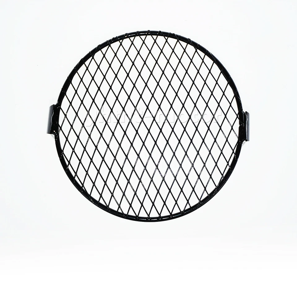 Cubierta de faros de montaje lateral retro de 6,3" para parrilla de metal para motocicleta apta para café racer Foto 3 de 4