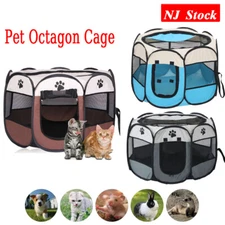 US S / M Outdoor Folding Octagon Pet Cage Portable House Playpen Fr Small Animal