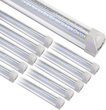 8FT LED Shop Light Fixture, White 10 Pack T8 Integrated Tube Lights, 72W 9500...