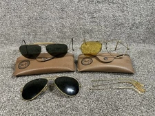 Vintage B&L Ray Ban Aviator Sunglasses Made in the USA  PARTS LOT OF 3 Read :)