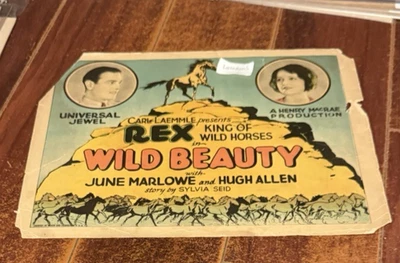 JUNE MARLOWE STILLER TITEL LOBBYKARTE REX KÖNIG DER WILDPFERDE WILDE SCHÖNHEIT 1927 - Bild 1 von 4