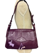 ⭐️RADLEY Ladies Medium Finest Leather Flapover Shoulder Bag, Plum⭐️