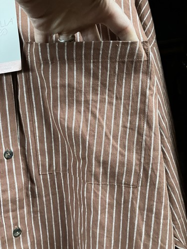 Calia (Size XL) Oversize Sleeve Button Down Top Coverup Linen Blend Lagenlook - Picture 2 of 7