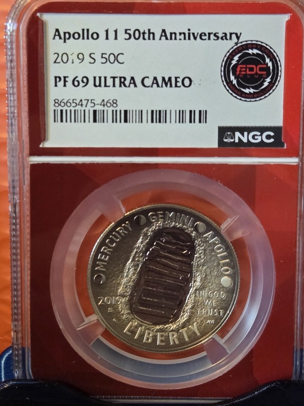 2019-S Apollo 11 50th Anniversary Half Dollar NGC PF69 Ultra Cameo