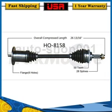 Rear Left CV Axle Joint Shaft For Honda S2000 2000