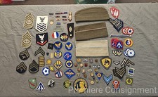 Large Lot of Vintage Military Insignia, Patches and Hats 100+ items