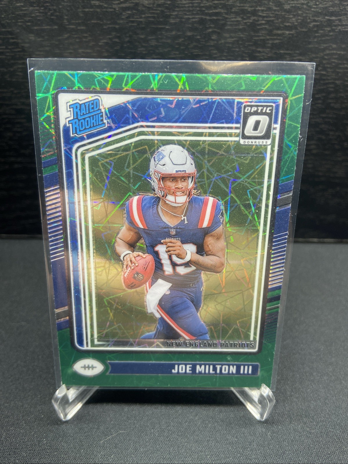 2024 Panini Donruss Optic Rated Rookie Joe Milton III #255 Green Velocity Prize