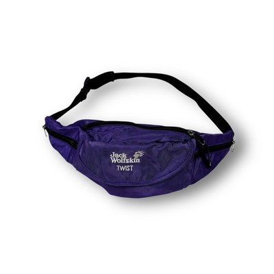 Bauchtasche 90er Jack Wolfskin Twist lila & weiß bestickt