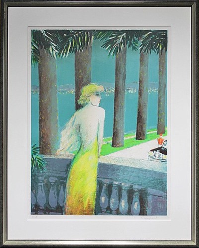 Jean Pierre Cassigneul Cannes Lithograph Signed EA Framed French Art w/Box