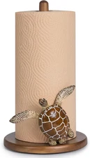 Turtle Paper Towel Holder - Decorative Paper Towel Holders Wooden Cute Decor Sea