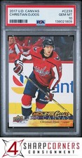 2017 UPPER DECK CANVAS #C233 CHRISTIAN DJOOS RC YOUNG GUNS POP 5 PSA 10