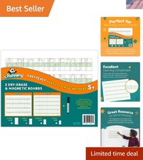 Visual Dry Erase Number  Alphabet Magnetic Board, Reusable Number  Letter T...