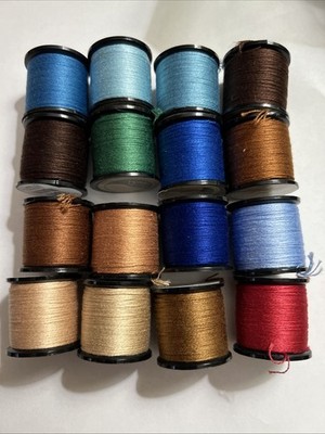 Lot of 16 Anchor Embroidery Floss Bobbins 10 Meters Each (lot # 2)