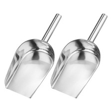 2 Pcs Stainless Steel Kitchen Ice Grain Coffee Bean Flour Food