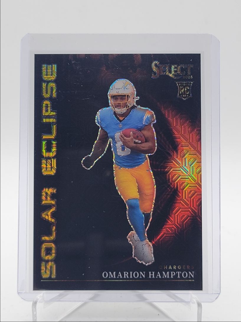 OMARION HAMPTON 2025 SELECT SOLAR ECLIPSE ROOKIE GOLD PRIZM RC /10 Q6633