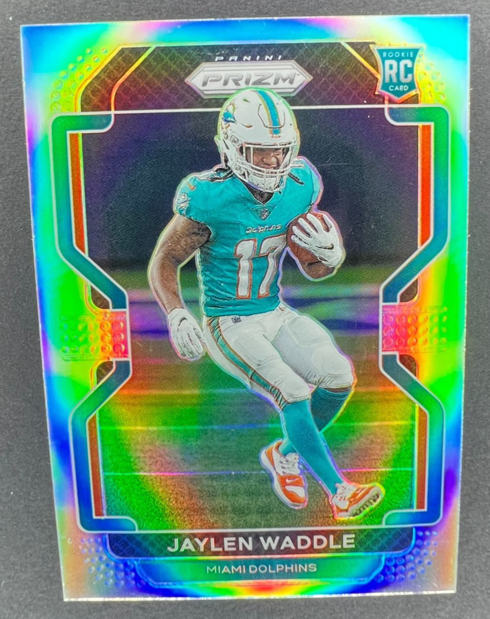 Jaylen Waddle - 2021 Panini Prizm Silver #338 RC - Dolphins Broncos Rookie