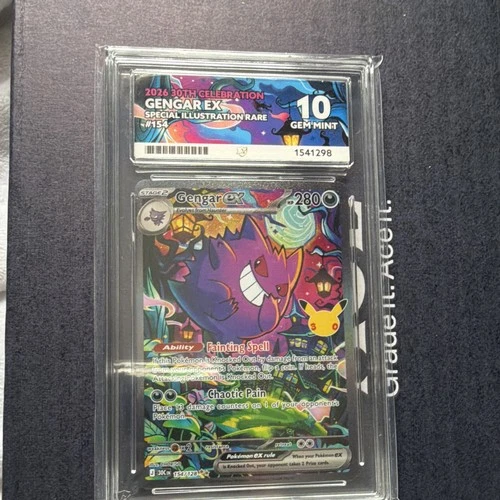 ACE Grading 10 Gengar ex 154/128 2026 30th Celebration SIR Foil Full Art
