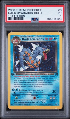 Dark Gyarados (1st Edition) graded PSA 1 for sale on eBay