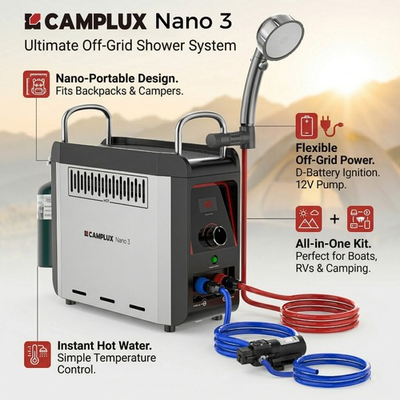 #ad Portable Tankless Water Heater Propane Gas RV Camping Shower 12V Pump 20000 BTU $269.99