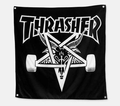 Thrasher Magazine 36'' x 36'' Skate Goat Skateboard Banner. SK8 Goat