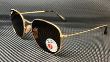 RAY BAN RB3548N 001 57 Arista Hexagonal 51 mm Unisex Polarized Sunglasses