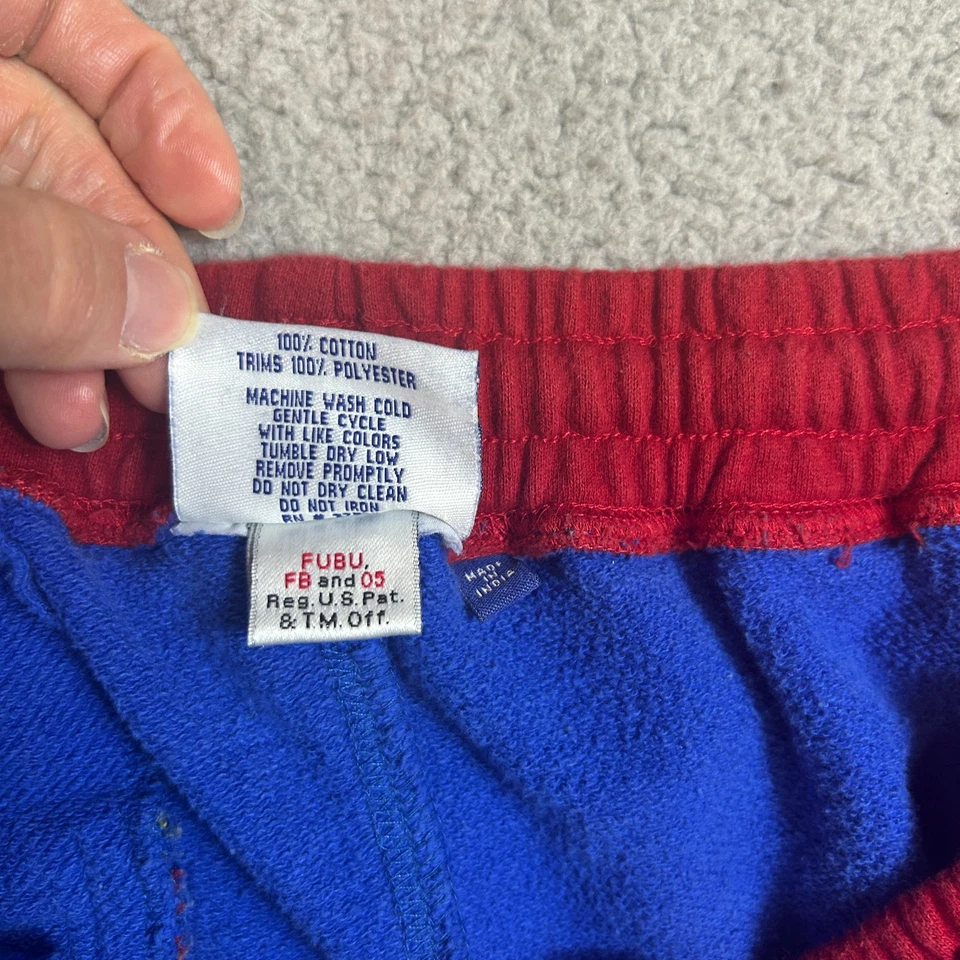 Vtg Y2K Fubu Platinum Harlem Globetrotters Velour Sweatpants Wide Hip Hop XL - Image 4 of 4