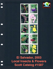 $15.00 Scott Value - 2003 EL SALVADOR Butterflies Central America CV MNH NH UMM