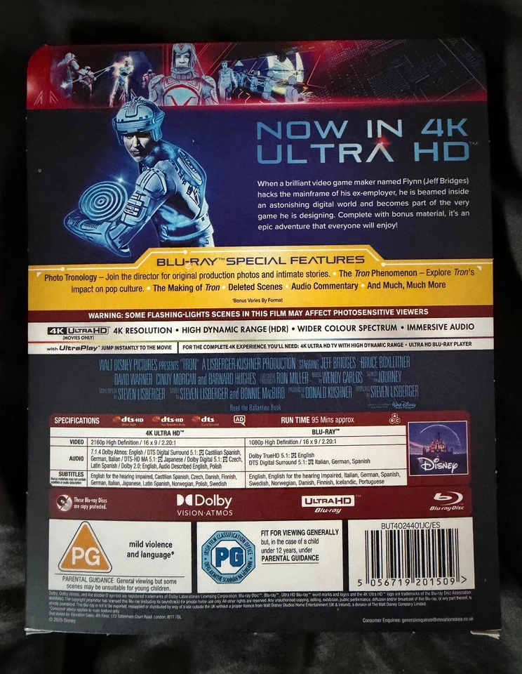 TRON - LIMITED EDITION 4K ULTRA HD BLU-RAY STEELBOOK & BLU-RAY SET - Image 2 of 4
