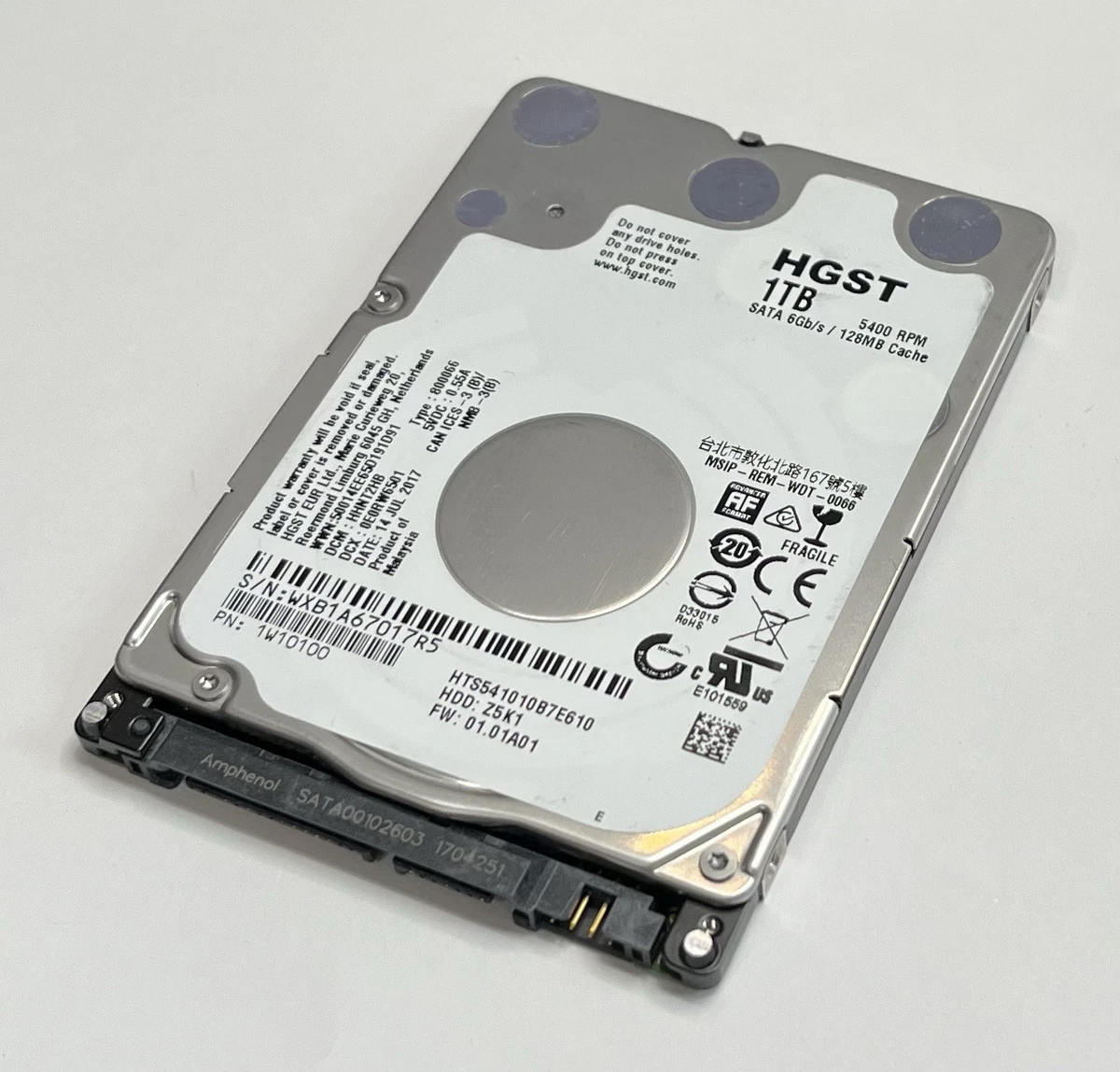 HGST 1TB SATA III 5400RPM 2.5 Inch Internal Hard Disk Drives for