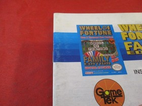 Wheel of Fortune Family Edition Nintendo NES Instruction Manual Booklet ONLY #I