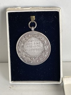 Vintage RNLI Centenary Medal Tynemouth Life Boat 1862 1962 DA Campbell Mechanic.