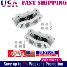 Pair Front Brake Calipers w/ Brackets for Ford F-150 Lobo 2012-2020 CL3Z2B121A