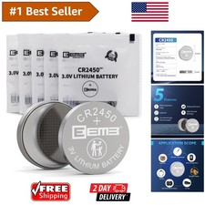 Eco-Friendly CR2450 Lithium Coin Cell Batteries - 5 Pack for Various Devices