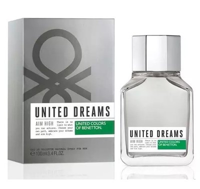 Benetton Men's United Dreams Aim High EDT Spray 3.4 oz (Tester) Fragrances