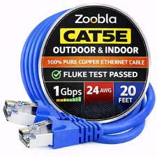 Cat5e UTP Ethernet Patch Cable, Pure Copper LAN Cable, RJ-45 Connectors, 1000Mbp