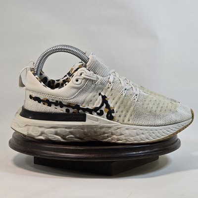 Nike React Infinity Flyknit Shoes Womens Size 6.5 Beige Leopard Print DJ5932-001