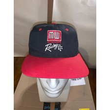 Vintage MW Windows Racing Snapback Hat Black Red Made in USA