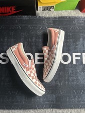 VANS Classic Slip-On Checkerboard Blue, Unisex, Size 5.5men's/7.0Women's