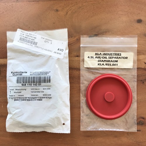 Porsche 955 Cayenne S V8 4.5L Air/Oil Separator Diaphragm & Throttle Body Gasket