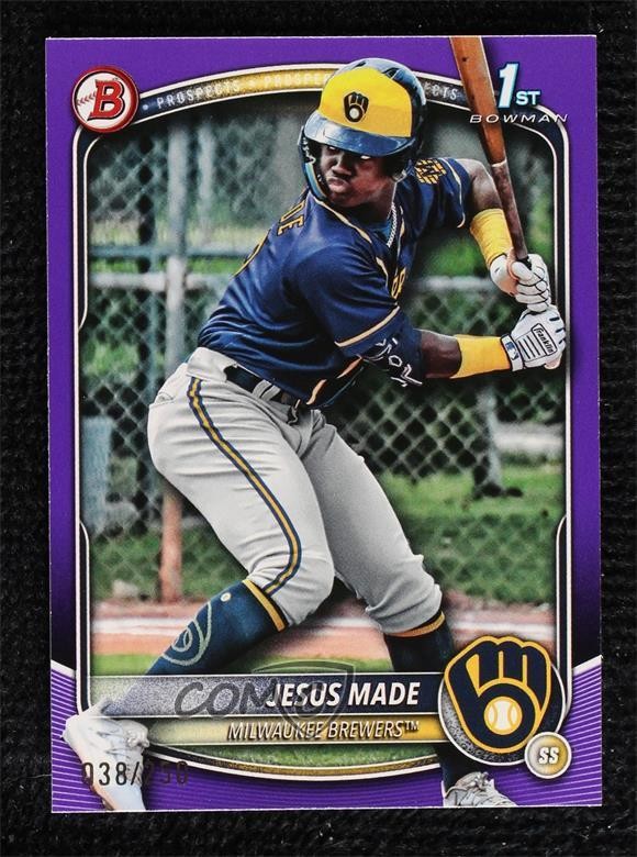 2025 Bowman Prospects Purple 38/250 Jesus Made #BP-66 1bk5