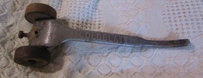 Vintage Goldblatt Masonry Bricklayer Skate Wheel Joint Raker Tool Aluminum