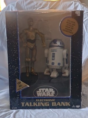 ThinkWay Toys Star Wars Electronic Talking Bank C-3PO & R2-D2 1995 Old Stock