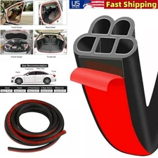 32.8Ft Car Door Weather Seal Strip 5 Hole Rubber Edge Trim Protector Stripping