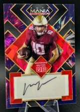 2022 McKenzie Milton Crystal Holo Fireworks #d 1/1 Wild Card Auto Mania American