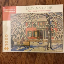 Pomegranate Artpiece 1000pc Lawren S Harris Red House &Yellow Sleigh Puzzle NEW