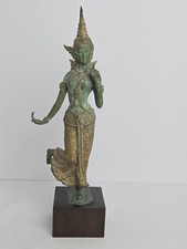 Bronze Thai Prestis Statue Green And Gold Apr...