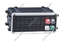 4U Stage Power Distro Rack 200A Camlock Input 28 Edison L21-30 Output Breaker