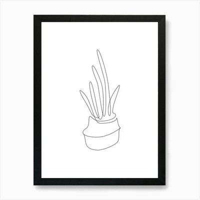 Drawing Of A Plant Art Print Framed Wall Art Poster Canvas Print Picture