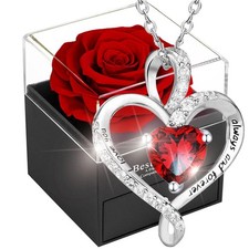 Red Rose Gift Box,Eternal Forever Flower, Preserved Rose, Infinity Real Rose...